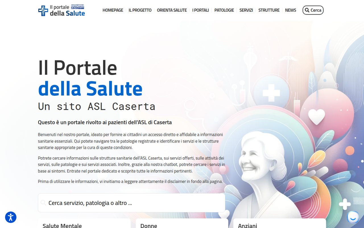 Sito realizzato per ASL Caserta — Portale Salute