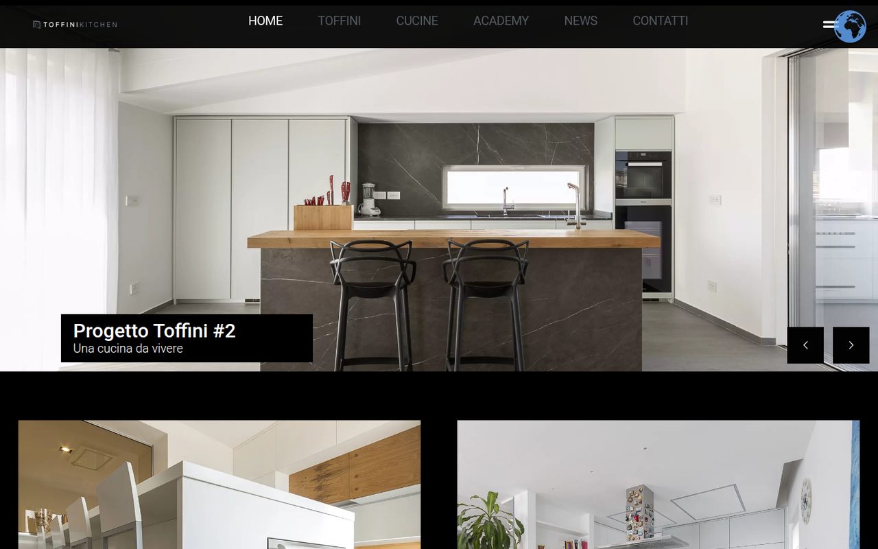 Sito realizzato per Toffini Cucine